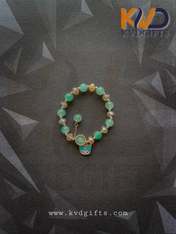 Sky Mint Crystal Bead with Cute Charm Bracelet - KVD Gifts Exclusive